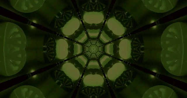 Green Web Tunnel VJ Loop 4K 60fps | Hypnotic Screensaver